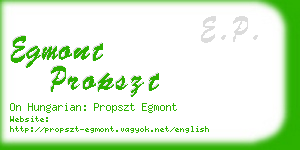 egmont propszt business card